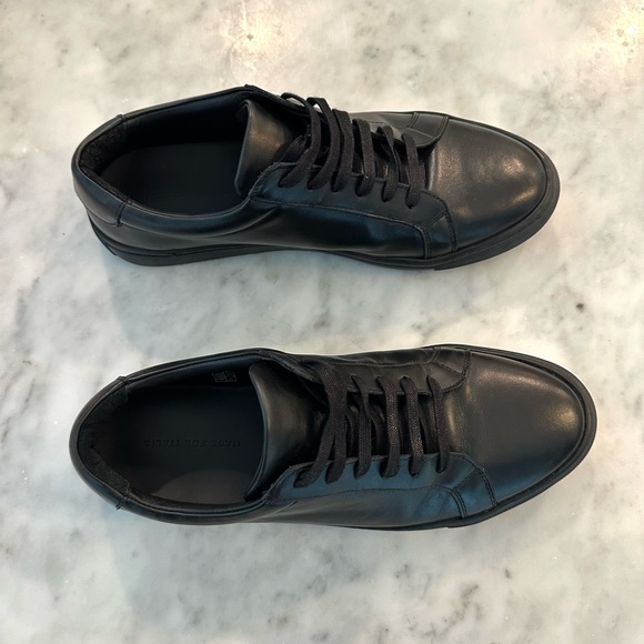 Italic Brand New Black Leather Sneakers - Picture 3 of 7